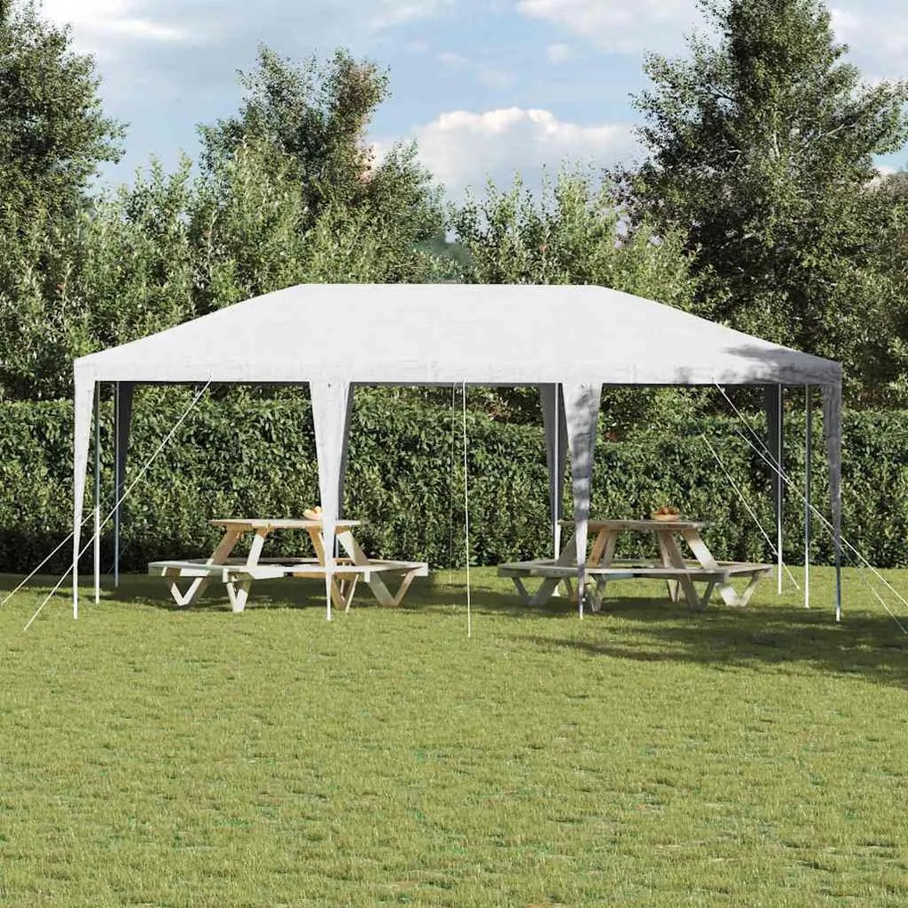 vidaXL Σκηνή Πάρτυ Λευκό 600 x 400 x 266 εκ Πολυεστέρας και Χάλυβας