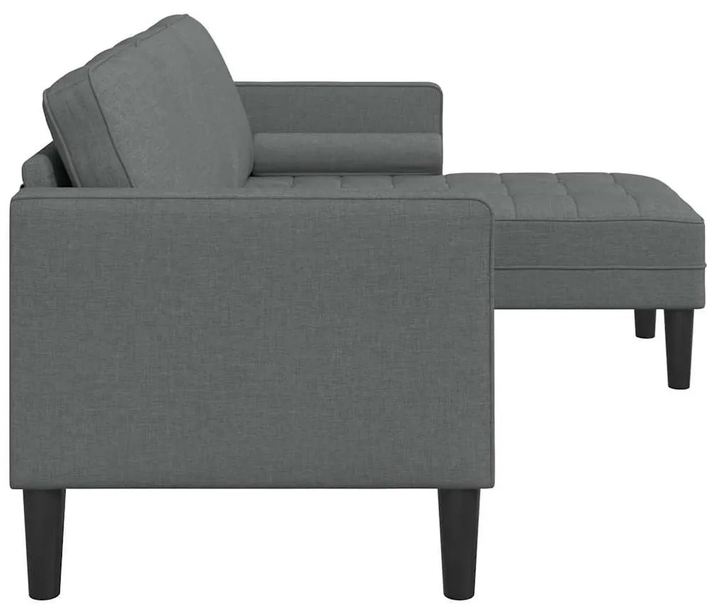 vidaXL Σετ Καναπέ Σκούρο Γκρι 173 x 131 x 67 εκ Πολυεστέρας