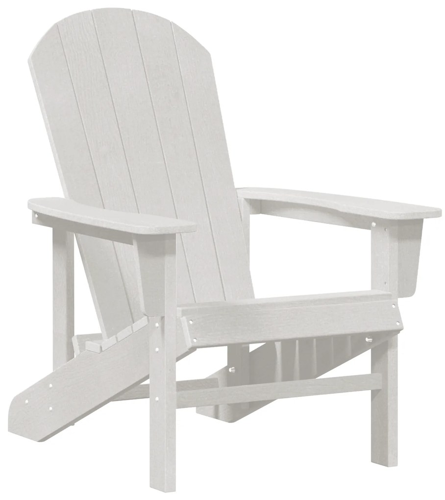 vidaXL Adirondack Καρέκλα Λευκή 74x82x91 εκ HDPE