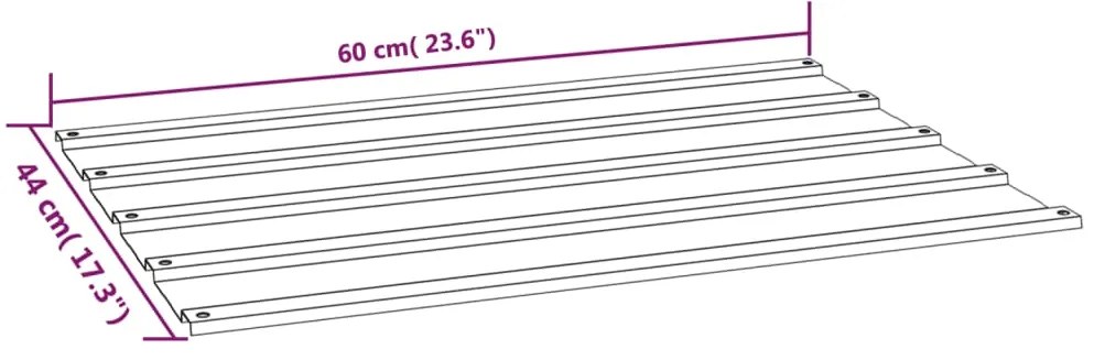vidaXL Πάνελ Οροφής 12 τεμ. Σκουριασμ. 60x44εκ Ατσάλι Σκληρ. στον Αέρα