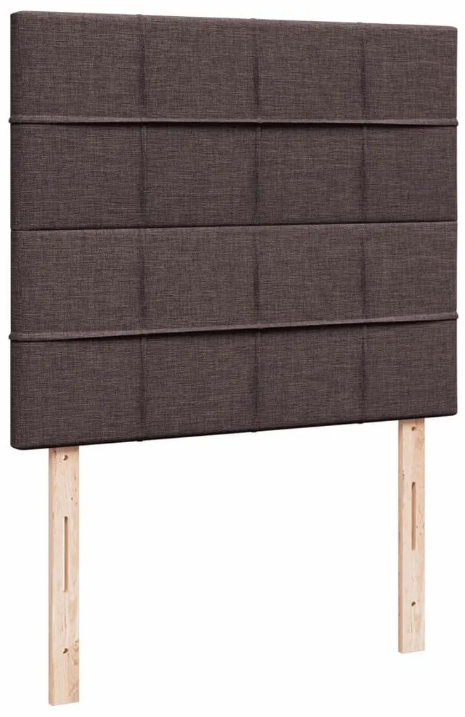 Κρεβάτι Boxspring με Στρώμα Σκούρο Καφέ 120x190 εκ Υφασμάτινο 3293910