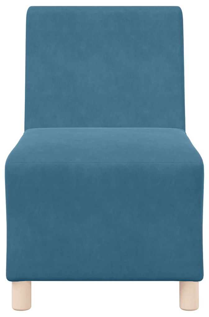vidaXL Καναπέδες 3 pcs Μπλε 55 x 74 x 82 εκ. Βελούδο