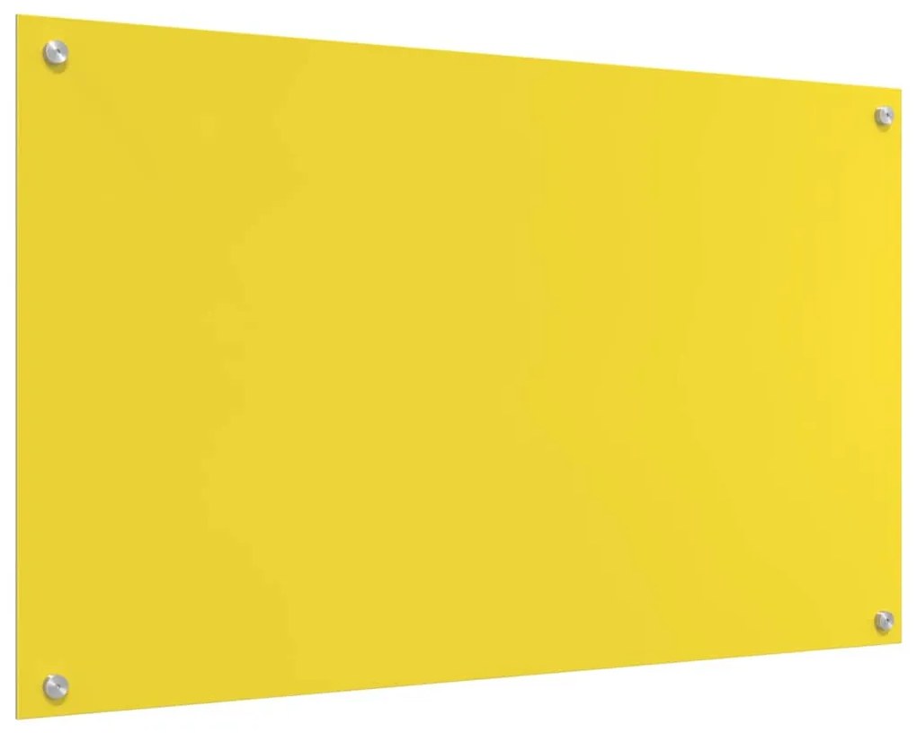 vidaXL Πίσω Πάνελ Κουζίνας Κίτρινο 100 x 60 x 0.6 εκ. σκληρυμένο γυαλί
