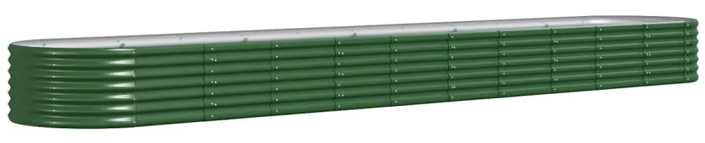 vidaXL Ζαρντινιέρα Πράσινη 440x80x36 εκ Γαλβανισμένος χάλυβας