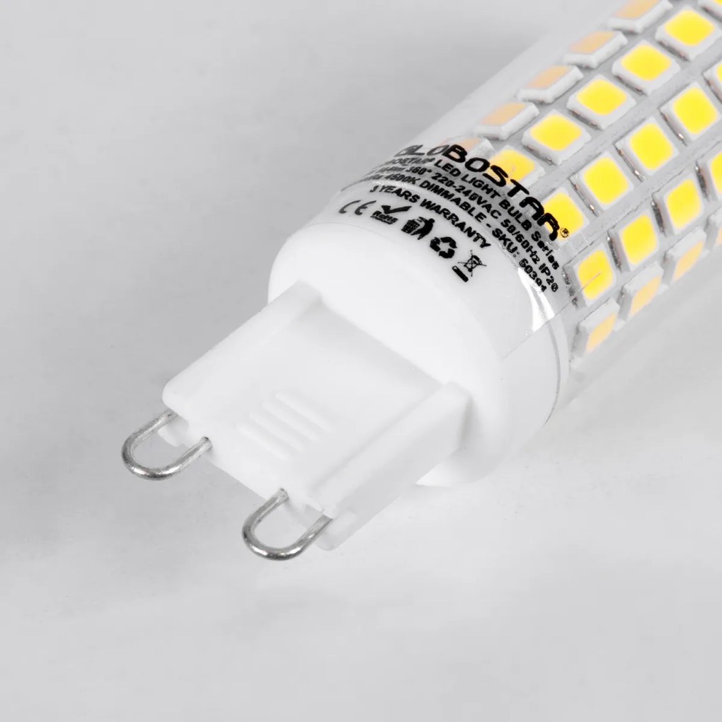 GloboStar 60390 Λάμπα LED G9 4W 584lm 360° AC 220-240V IP20 Φ1.86 x Υ6.3cm Ψυχρό Λευκό 6000K Dimmable - 3 Years Warranty - 60390