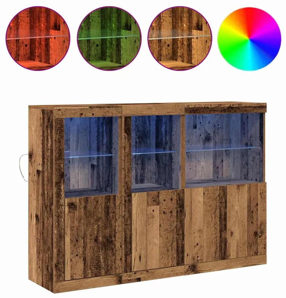 vidaXL Πλαϊνό γραφείο Παλαιό ξύλο 142.5 x 37 x 100 εκ.
