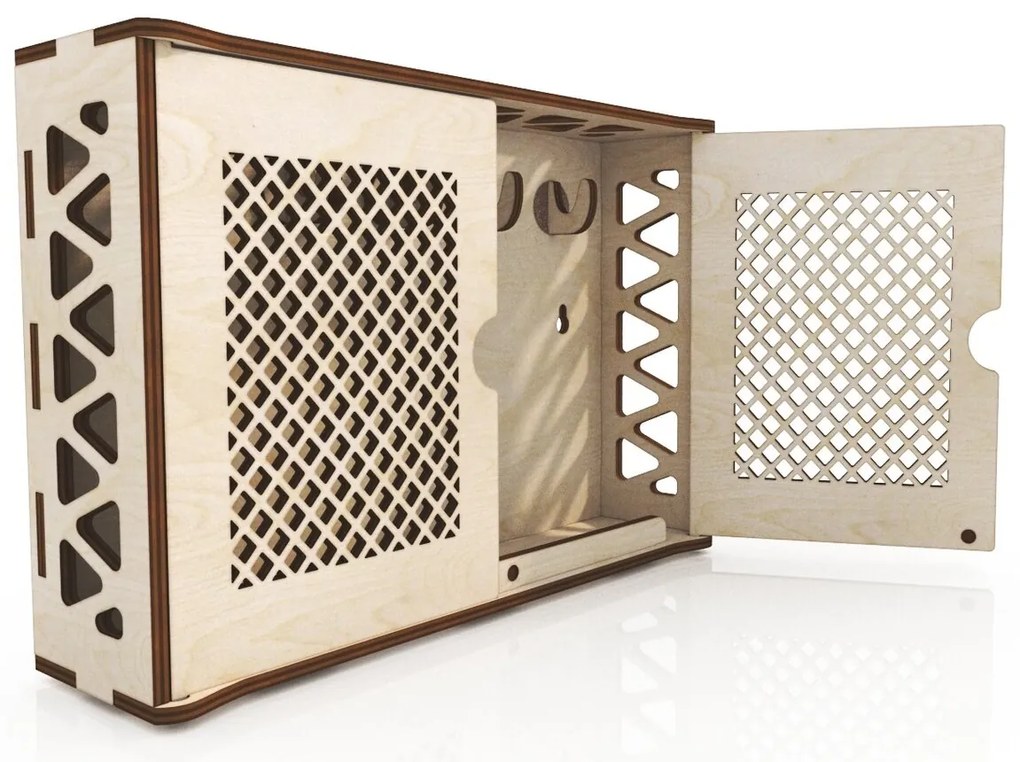 Intra απο ξύλο plywood 3mm-4mm πάχος - Ξύλινη Κρεμάστρα για Κλειδιά Home Δίασταση 30x30 cm Intraeaxys-r1z2km21