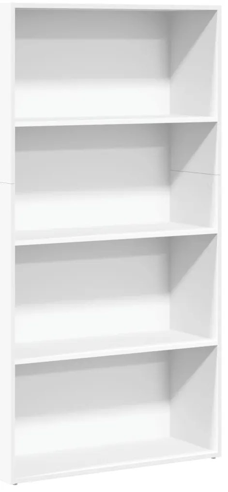 vidaXL Βιβλιοθήκη Λευκή 80x30x152 εκ. από Επεξεργασμένο Ξύλο