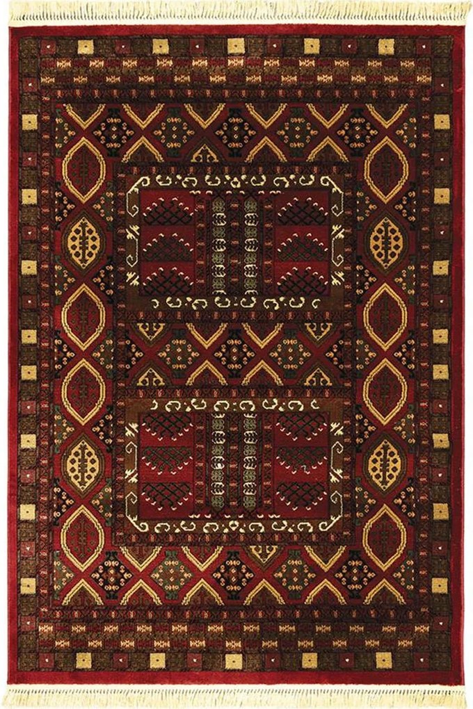 Σετ Χαλιά Κρεβατοκάμαρας 3Τμχ. Persia 2273 Burgundy Με Κρόσσι New Plan ΣΕΤ (2 67x140 &amp; 67x200) Heatset