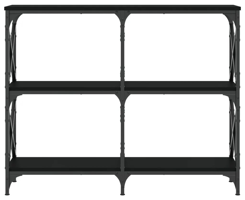 Τραπέζι Κονσόλα Μαύρο 100 x 28 x 80,5 εκ. από Επεξεργ. Ξύλο - Μαύρο