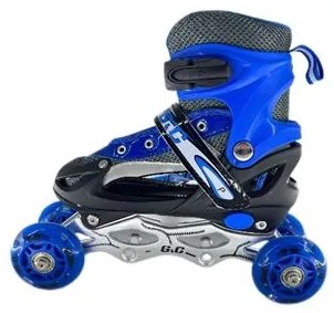 Αυξομειούμενα Rollers G&amp;C SK2 ΣΕΤ 3ΣΕ1 ΜΠΛΕ LED-MEDIUM(33-37)