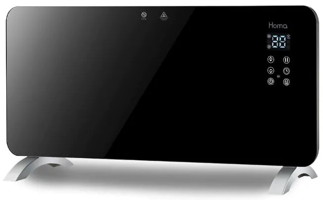 HOMA PH-2049-GB Σόμπα convector 2000W, γυαλί Black