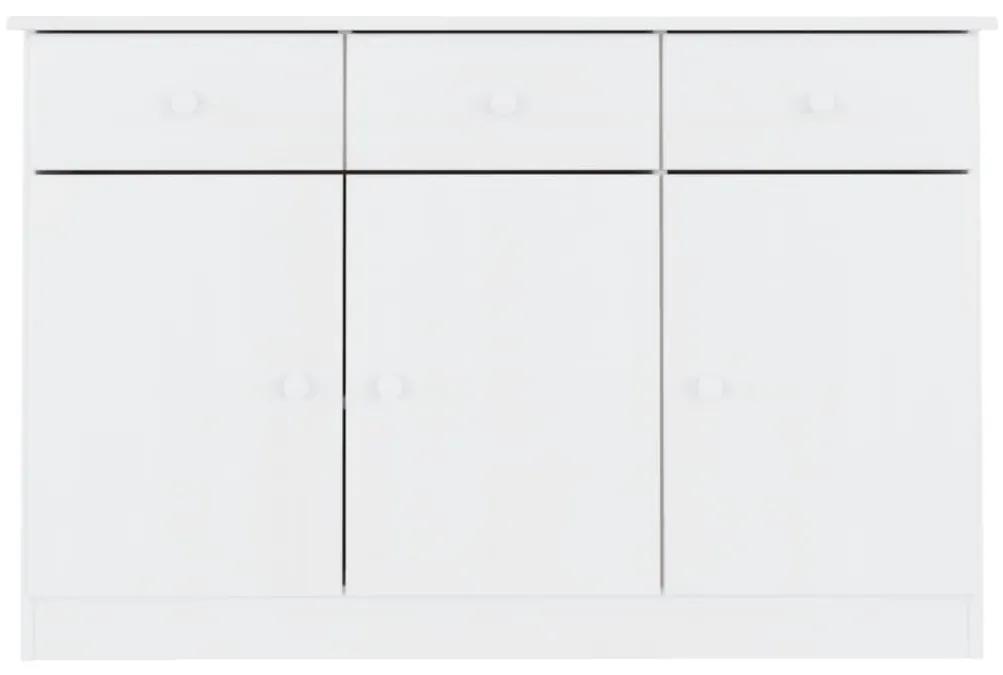 vidaXL Ντουλάπι ALTA Λευκό 112 x 35 x 73 εκ. από Μασίφ Ξύλο Πεύκου