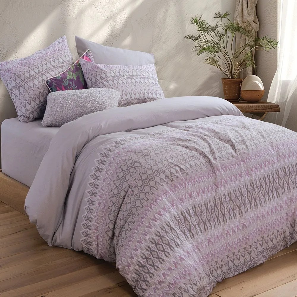 Παπλωματοθήκη Avion (Σετ 3τμχ) Grey Nef-Nef Homeware Μονό 170x240cm 100% Βαμβάκι