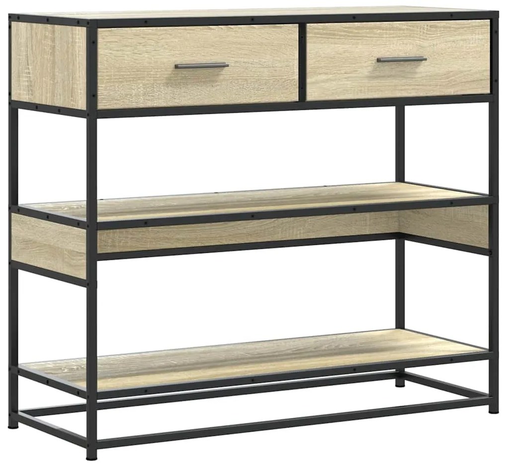 vidaXL Τραπέζι Κονσόλα Sonoma Δρυς 90x35x80 εκ. Επεξεργασμένο Ξύλο