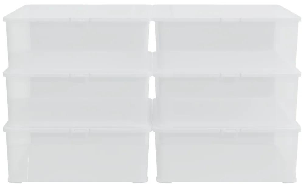 Κουτιά Αποθήκευσης Πλαστικά Στοιβαζόμενα 6 τεμ. 5 Λίτρων - Διαφανές