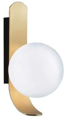 Απλίκα Φωτιστικό Τοίχου Γυαλί Polina H25,5 Φ12 Viokef-4266201-Λευκό-Χρυσό 4266201