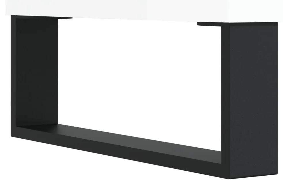 Έπιπλο Τηλεόρασης Γυαλ. Λευκό 102x36x50 εκ. Επεξεργασμένο Ξύλο - Λευκό