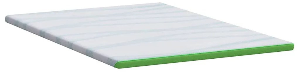 vidaXL Στρώμα επικάλυψης Λευκό και Πράσινο 180 x 200 x 6 εκ