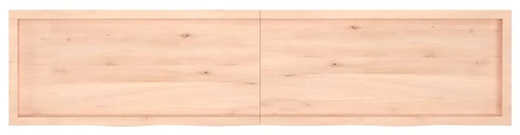 vidaXL Ράφι Τοίχου 220x50x(2-6) εκ. από Ακατέργαστο Μασίφ Ξύλο Δρυός