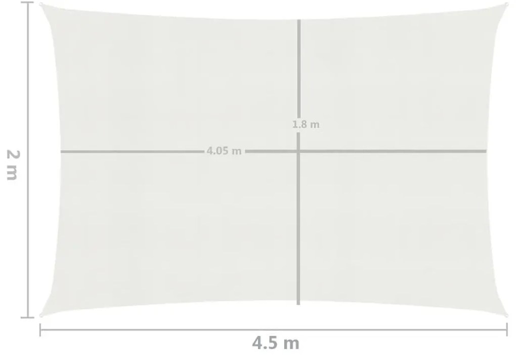 Πανί Σκίασης Λευκό 2 x 4,5 μ. από HDPE 160 γρ./μ² - Λευκό