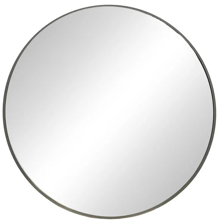Καθρέπτης Emmett Inart μαύρο αλουμίνιο Φ80x2.5εκ 80x2.5x80 εκ.