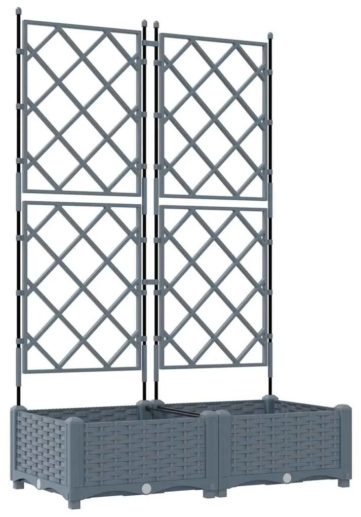 vidaXL Κηποτινάκι με Τρέλα Ανοιχτό γκρι 80 x 40 x 125.5 εκ. PP