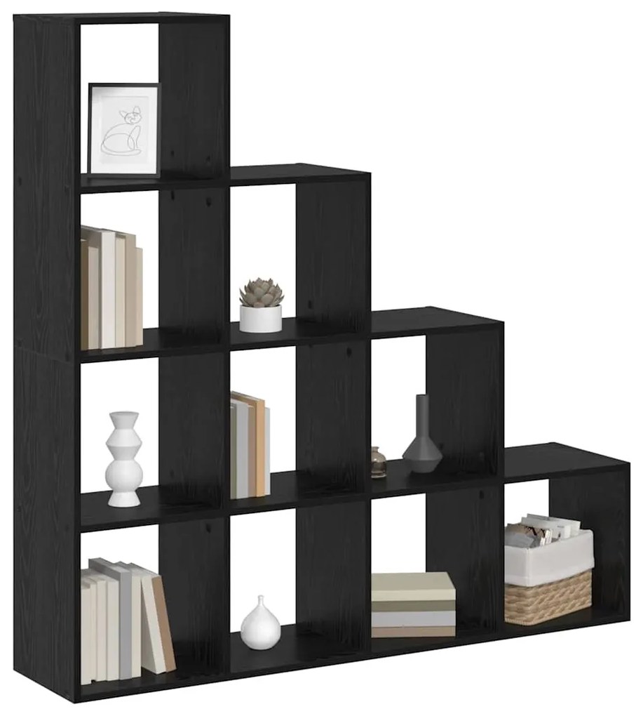 vidaXL Διαχωριστικό Ράφι Δωματίου Μαύρη Οξυά 131,5 x 29 x 131,5 εκ