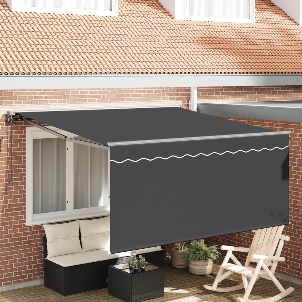vidaXL Σκηνίτσα Αναδιπλούμενη Ανθρακί Γκρι 350 x 250 εκ