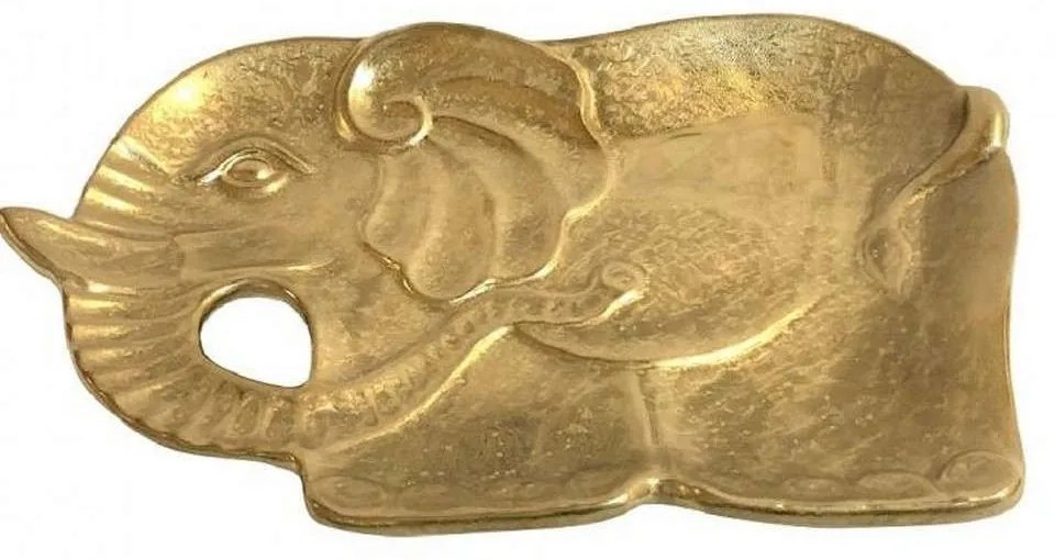 Διακοσμητικός Δίσκος Ελέφαντας 36cm Gold ROD104K3 Espiel Ceramic