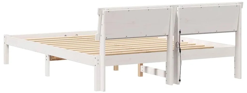 vidaXL Σκελετός Κρεβατιού Λευκό 160 x 200 cm Στερεά ξυλεία πεύκου