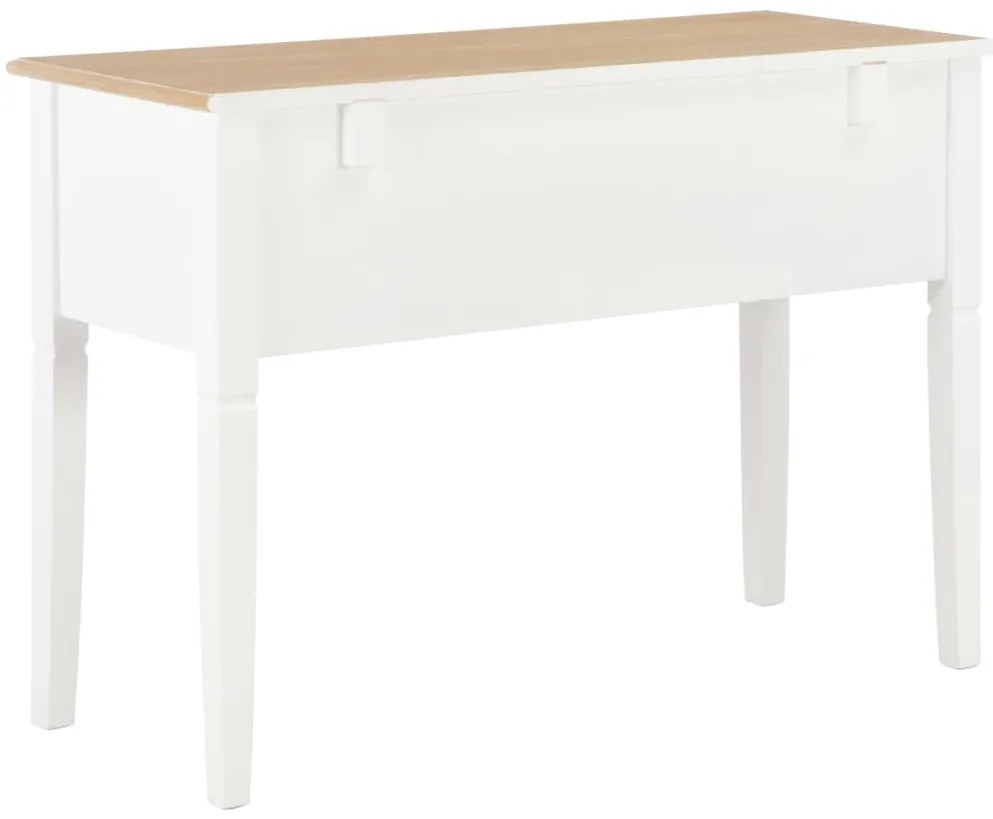 vidaXL Γραφείο Λευκό 109,5 x 45 x 77,5 εκ. Ξύλινο