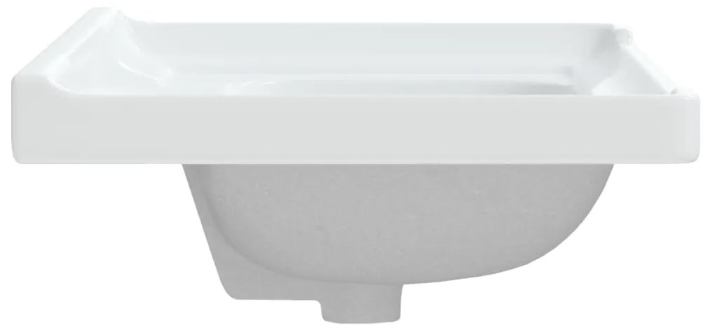 vidaXL Νιπτήρας Μπάνιου Ορθογώνιος Λευκός 61 x 48 x 23 εκ. Κεραμικός