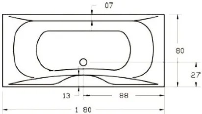 Μπανιέρα Sanitec Iris-170 x 75 εκ.