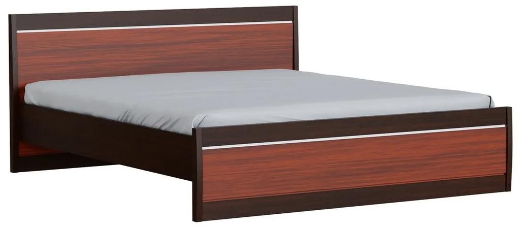 Κρεβάτι Orlando A118, Διπλό, Καφέ, 180x200, Πλαστικοποιημένη μοριοσανίδα, 193x213x90cm | Epipla1.gr