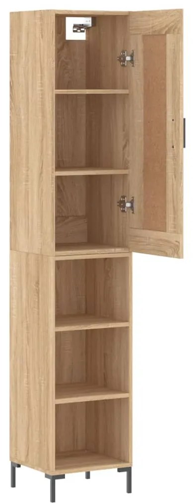 vidaXL Μπουφές Sonoma δρυς 34,5 x 34 x 180 εκ. από Επεξεργασμένο Ξύλο