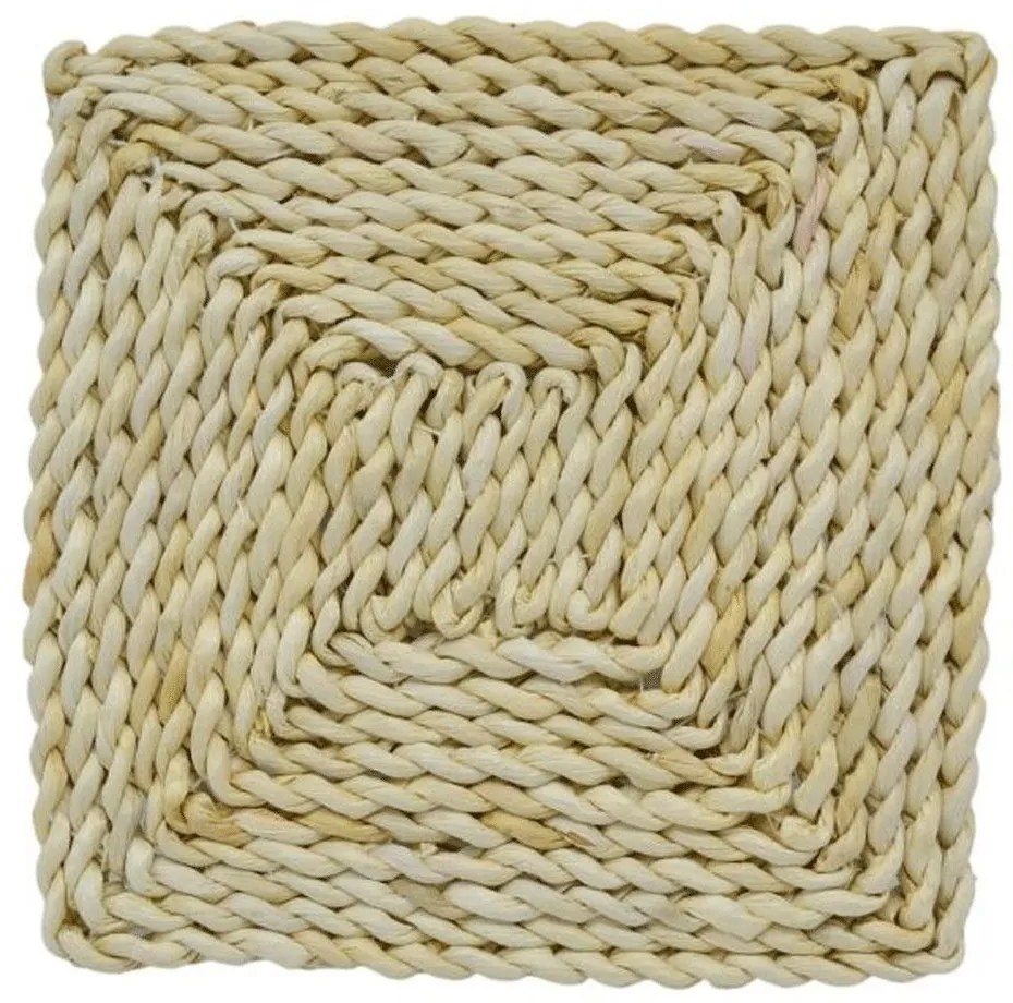 Σουπλά Ψαθινό Τετραγωνό 830855 20x20x1cm Natural Ankor Mat
