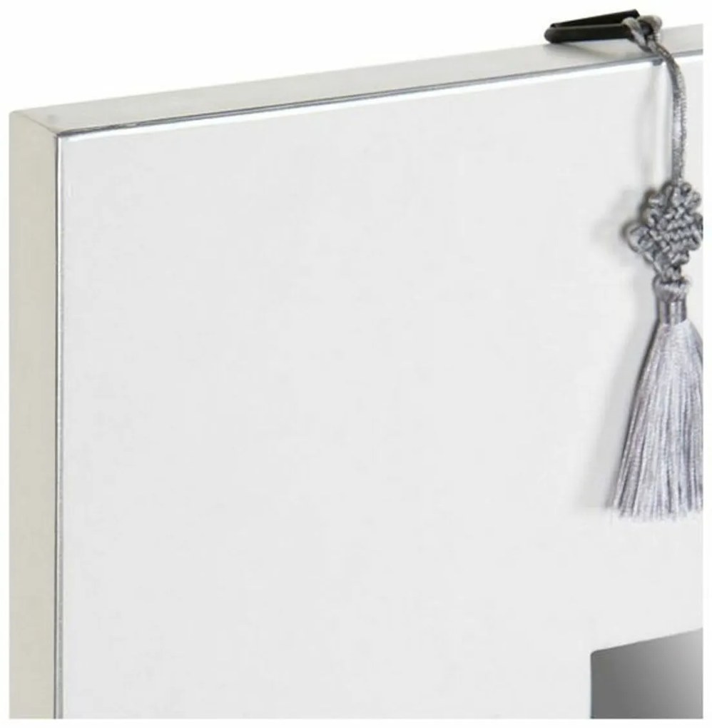 Τοίχο καθρέφτη DKD Home Decor Λευκό Ασημί Ανατολικó 70 x 2 x 90 cm