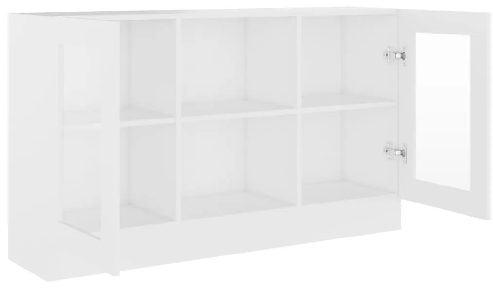vidaXL Βιτρίνα Λευκή 120 x 30,5 x 70 εκ. από Επεξ. Ξύλο