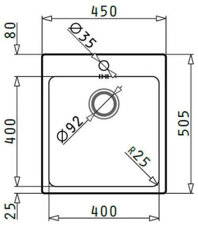 Νεροχύτης Maidsinks Inset Ledge 1B-45 x 50.5 εκ.