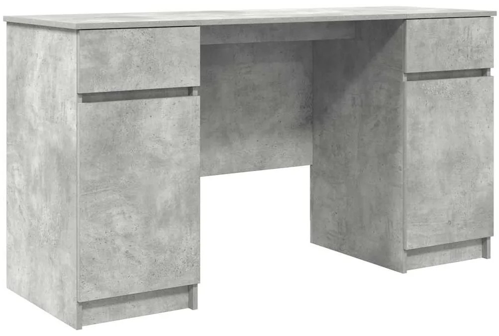 vidaXL Γραφείο Γκρι σκυροδέματος 140 x 49 x 76 εκ. Επεξεργασμένο ξύλο