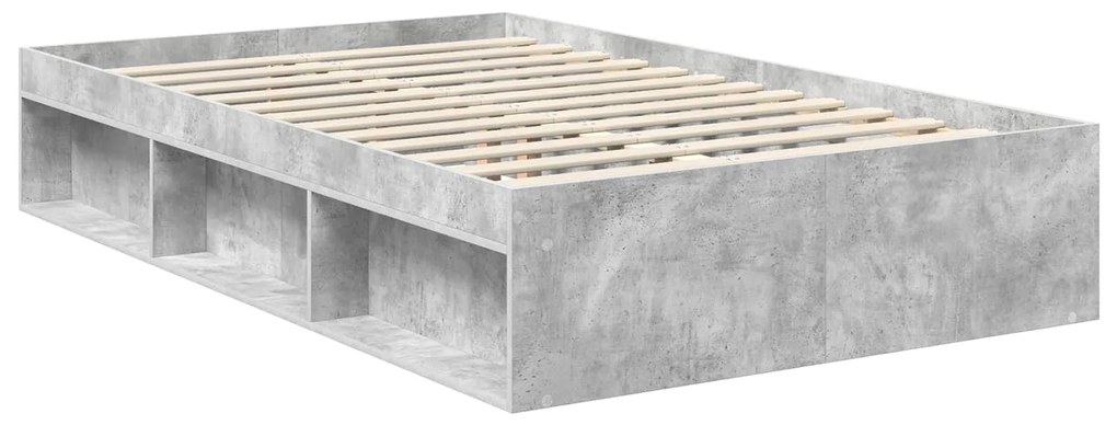 vidaXL Σκελετός Κρεβατιού Σκυρόδεμα 120 x 200 cm Επεξεργασμένο ξύλο