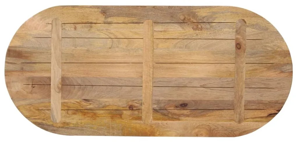 vidaXL Επιφάνεια Τραπεζιού Οβάλ 140x60x2,5 εκ. Μασίφ Ξύλο Μάνγκο