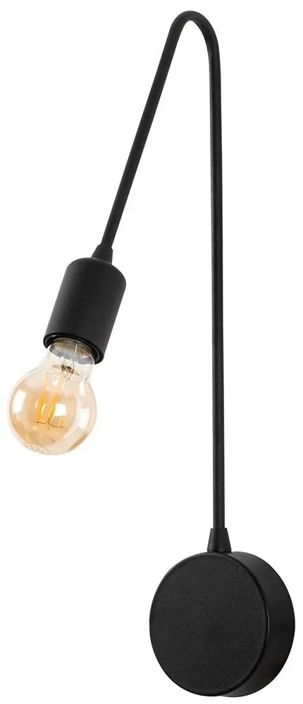 Φωτιστικό Τοίχου - Απλίκα Kunduz 584TTM1953 10x20x48cm 1xE27 40W Black Opviq