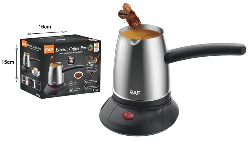 RAF Ηλεκτρικό Μπρίκι 600W με Χωρητικότητα 500ml R.150 - Electric Coffee Pot