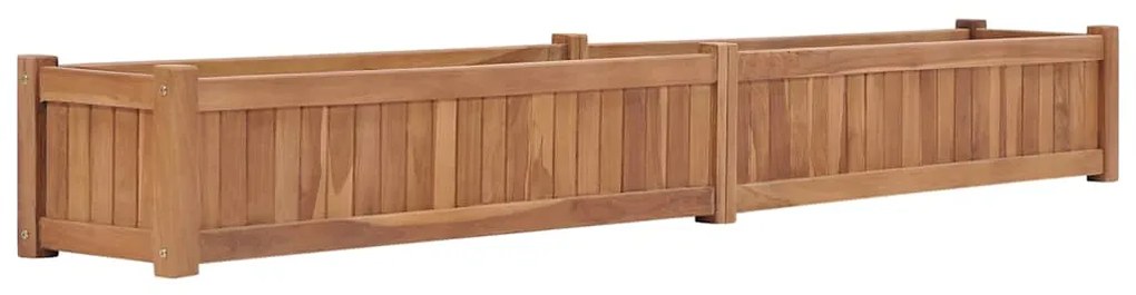 vidaXL Ζαρντινιέρα Υπερυψωμένη 200 x 30 x 25 εκ. από Μασίφ Ξύλο Teak