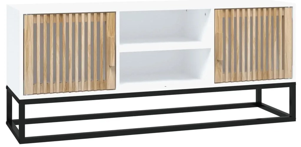vidaXL Έπιπλο Τηλεόρασης Λευκό 105x30x45 εκ. Επεξεργασμένο Ξύλο/Σίδερο