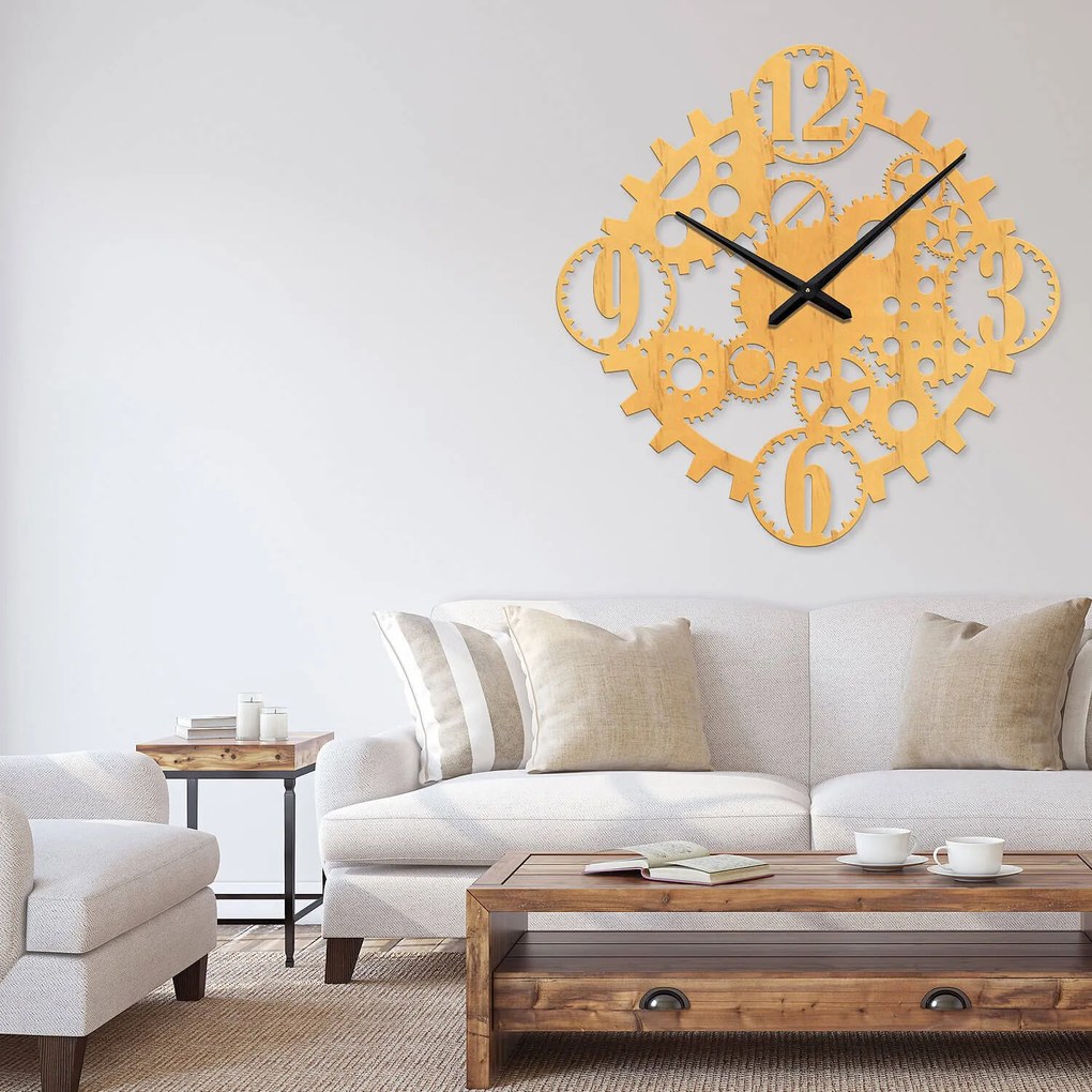 Ρολόι τοίχου  εσωτερικού χώρου ξύλινο clock2 - Clock2-Άχρωμο, 1mx1m