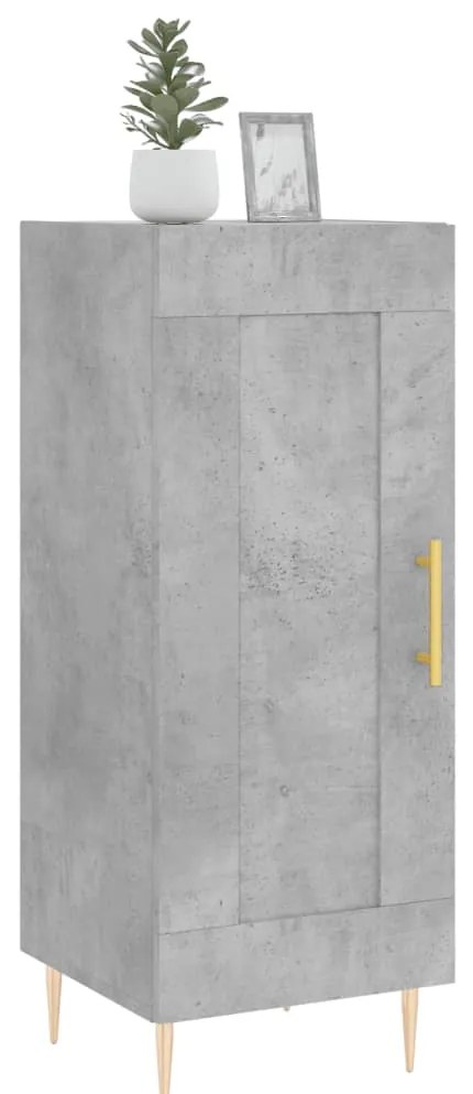 vidaXL Ντουλάπι Γκρι Σκυροδέματος 34,5x34x90 εκ. Επεξεργασμένο Ξύλο