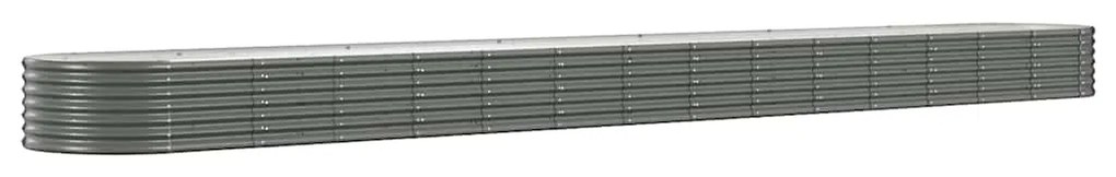 vidaXL Ζαρντινιέρα Γκρι 620x80x36 εκ. Γαλβανισμένος χάλυβας